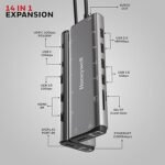 Honeywell Newly Launched 14-in-1 Type C Dock with Dual 8K HDMI& DP, Ethernet Port, USB 3.2, 3.0 & 2.0, 2xType C 3.2, 3.5 mm Audio Port, SD & MicroSD Slot, for All Devices Like Windows/MacBook - Image 2