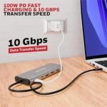 Honeywell Newly Launched 14-in-1 Type C Dock with Dual 8K HDMI& DP, Ethernet Port, USB 3.2, 3.0 & 2.0, 2xType C 3.2, 3.5 mm Audio Port, SD & MicroSD Slot, for All Devices Like Windows/MacBook - Image 3