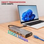 Honeywell Newly Launched 14-in-1 Type C Dock with Dual 8K HDMI& DP, Ethernet Port, USB 3.2, 3.0 & 2.0, 2xType C 3.2, 3.5 mm Audio Port, SD & MicroSD Slot, for All Devices Like Windows/MacBook - Image 4