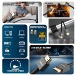 Honeywell HDMI Cable 2M – 4K Ultra HD v2.0 High-Speed 18Gbps with Ethernet for TV, Laptop, Gaming Console & Set-Top Box - Image 8